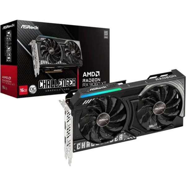 TARJETA DE VIDEO ASROCK RX 9060 XT 8 GB DDR6 CHALLENGER OC