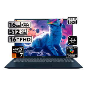 ASUS M1607KA Ryzen AI 7 350, 16GB RAM, 512GB SSD, Pantalla 16” WUXGA