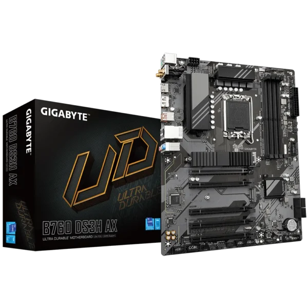 BOARD GIGABYTE B760M DS3H AX WIFI DDR4 (A V R) LGA 1700 12TH 13TH GEN