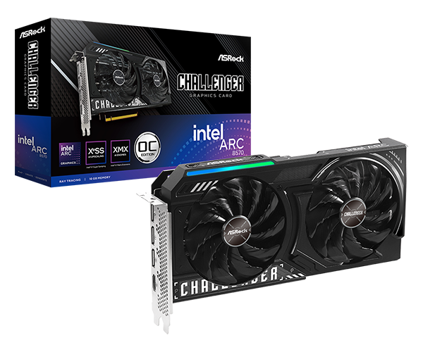 TARJETA DE VIDEO ASROCK INTEL ARC B570 10 GB GDDR6 CHALLENGER