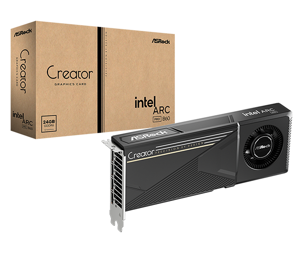 TARJETA DE VIDEO ASROCK INTEL ARC PRO B60 CREATOR 24GB GDDR6