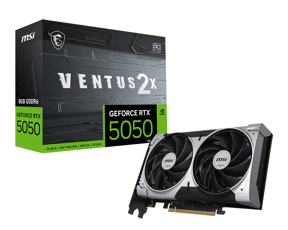 TARJETA DE VIDEO MSI RTX 5050 8 GB VENTUS 2X OC GDDR6